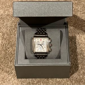 Michele XL Deco watch 12 diamonds